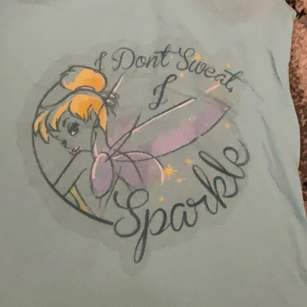 Tinkerbell Graphic Tee in Light blue